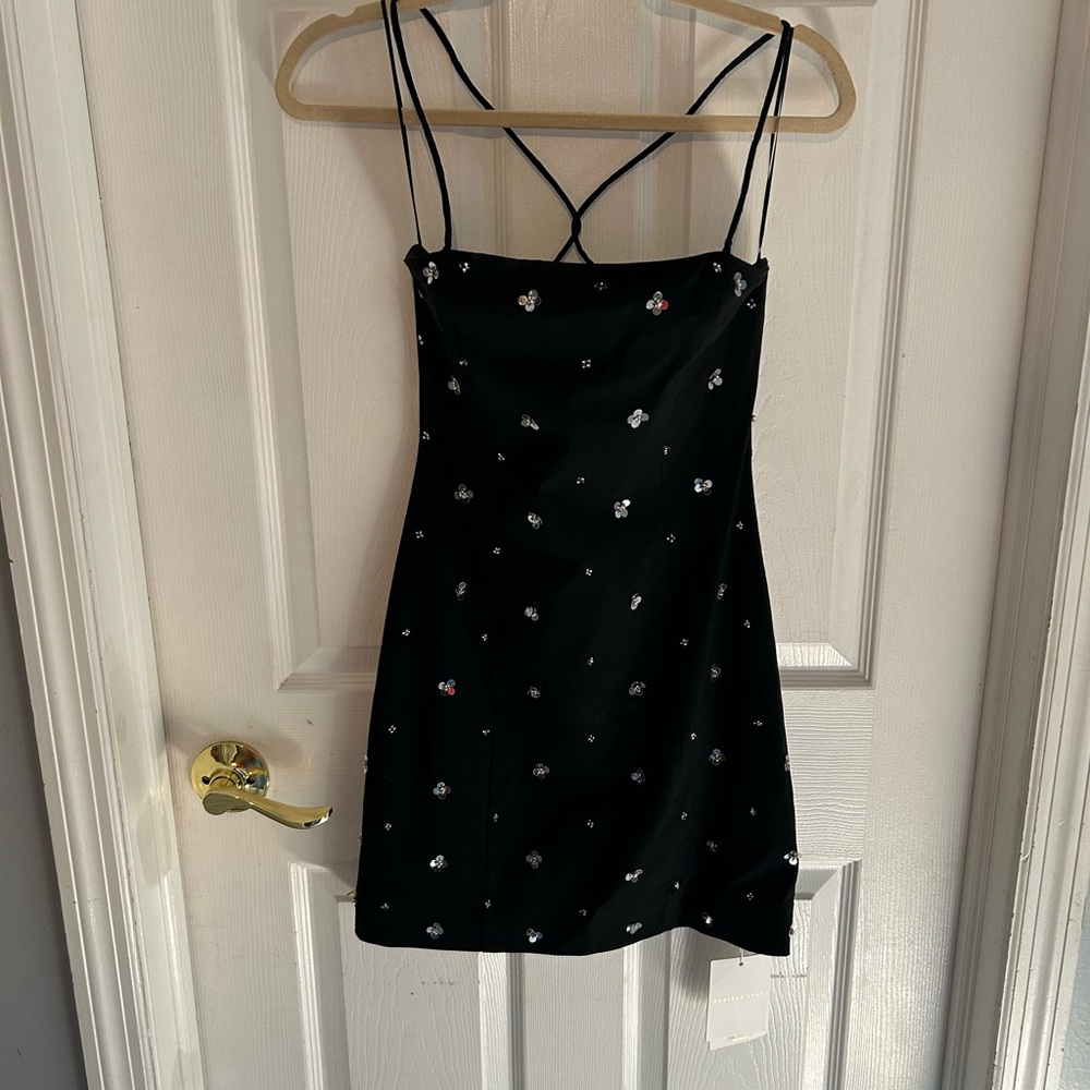 Endless Rose Mini black dress with sequin detail